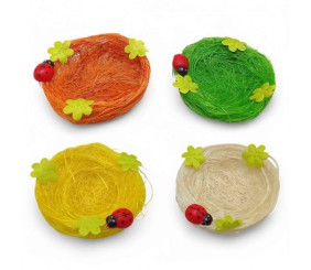 Набір до Великодня «Кольорові кошики - гнізда 4 шт», 6*2 см