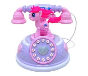 Телефон музичний на батарейках (бузковий)