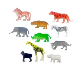 Фігурки гумові "Дикі тварини", 10 штук
