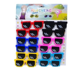 Окуляри сонячні, дитячі, 13 см, 12 штук (6 кольорів)