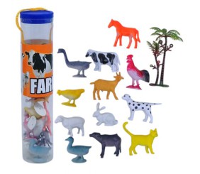 Фігурки "Домашні тварини", 5 см, 12 штук, в колбі