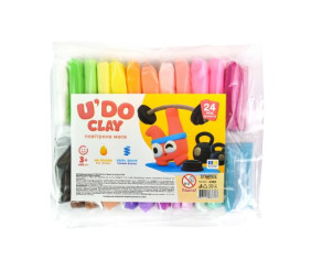 Набір для творчості (повітряний пластилін) "UʼDO Clay. 24 кольори"