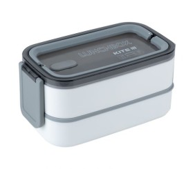Ланчбокс подвійний з наповненням 1400 мл, білий