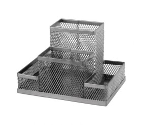 Підставка-органайзер 155x103x100мм металева, срібляста