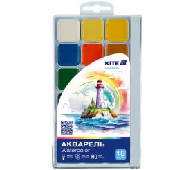 Фарби акварельні, 18 кол. Classic