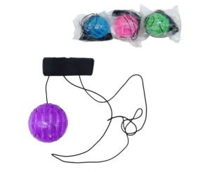 Пострибунчик м'ячик тренажер, мʼяч 6 см світіться, з мотузкою 1,2 м