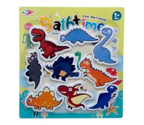 Набір для ванної "Динозаври", 9 фомових фігурок