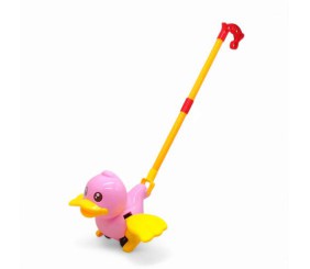 Каталка на паличці з ручкою "Каченя" (рожевий)
