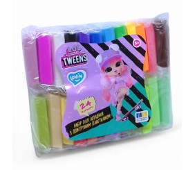Набір для ліплення з повітряним пластиліном Lovin L.O.L. Surprise! Tweens, 24 кольори, класік