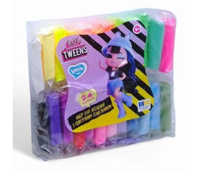 Набір для ліплення з повітряним пластиліном Lovin L.O.L. Surprise! Tweens, 24 кольори, неон