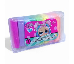 Набір для ліплення з повітряним пластиліном Lovin L.O.L. Surprise! 9 кольорів, пастель
