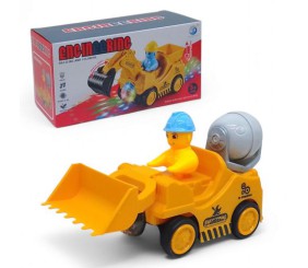 Машинка "Навантажувач-бетонозмішувач" на батарейках, озвучений, зі світлом