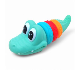 Іграшка для ванної "Веселий крокодил", пірамідка гумова