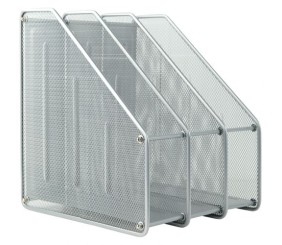 Лоток вертикальний 3-в-1, металевий, срібл.