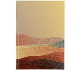 Книга записна А4 Waves 96арк., кліт., бронзова