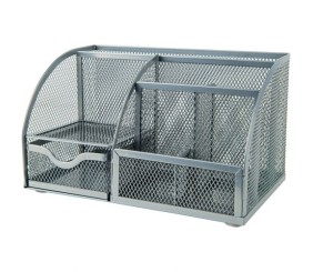 Підставка-органайзер 220*140*130мм металева, срібляста