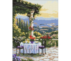 Алмазна мозаїка "Мальовнича вечеря" 30х40 см