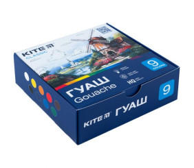 Гуаш 9 кол., 20 мл Kite Classic