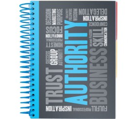 Блокнот з розділювачами, А5, 120арк, кліт, блакит.