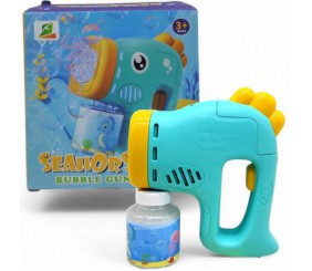 Пістолет з мильними бульбашками "Морський коник" на батарейках, підсвічування