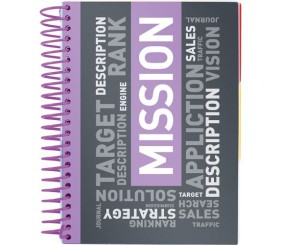 Блокнот з розділювачами, А5, 120арк, кліт, фіол.