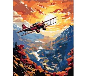 Картина по номерах "На літаку" 40х50 см