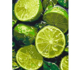 Картина по номерах "Соковитий лайм" 40х50 см
