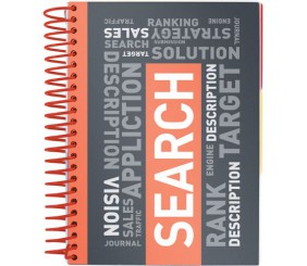 Блокнот з розділювачами, А5, 120арк, кліт, черв.