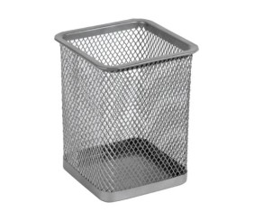 Підставка для ручок квадратна 80х80х100мм, мет, срібляста