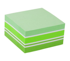 Блок паперу з клейким шаром75x75мм,400арк,паст.ас.зел. куб.