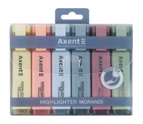 Маркер Highlighter 2537-A, 1-5 мм клиноп., набір 6 morandi