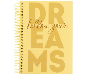 Блокнот на спіралі тверда обкл., А5, 120 арк.,кл., Dreams