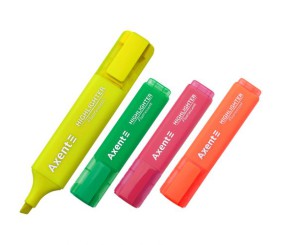 Маркер Highlighter 2537-A, 1-5 мм клиноп., набір 4х неонових