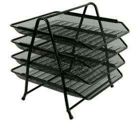 Лоток горизонтальний 4-в-1, металевий, чорн