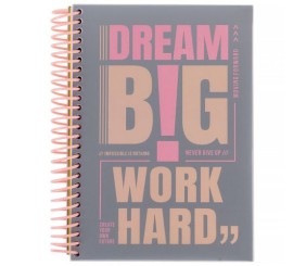 Блокнот з розділювачами, А5, 120арк, кліт, сірий