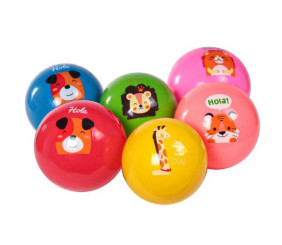 Мʼяч дитячий "Звірята", 12,7 см, (мікс видів, малюнок трапляється рандомно), 3 штуки в сітці