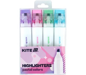 Маркер Highlighter, Kite Creative Pastel Colors, набір 4-х