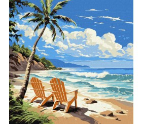 Картина за номерами з фарбами металiк "Світ для закоханих" 30х30 см