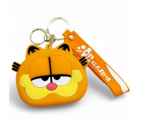 Гаманець силіконовий "Гарфілд" (8 см) помаранчевий