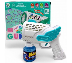Пістолет з мильними бульбашками, на батарейках (бірюзовий)