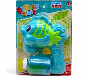 Пістолет з мильними бульбашками "Рибка" механічний (бірюзовий)