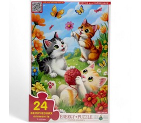 Гра-пазл (Максі) "Грайливі кошенята", 24 елемента