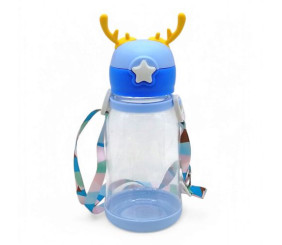 Поїлка-непроливайка пляшечка (пластик) 550 мл (блакитний)