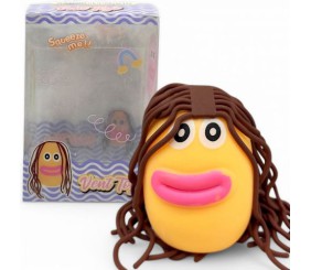 Антистрес піна "Губастий волосатик" (коричневе волосся)