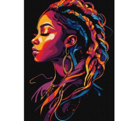 Картина по номерах "Яскраві коси" 30х40 см