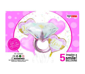 Набір надувних куль "Каблучка рожева"