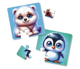 М’які максі пазли “Пінгвінчик і ведмедик" (2 пазла)