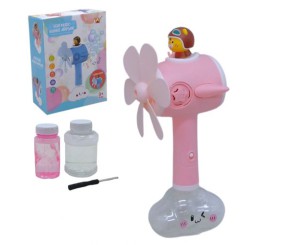 Установка для мильних бульбашок "Літачок" на батарейках (рожевий)