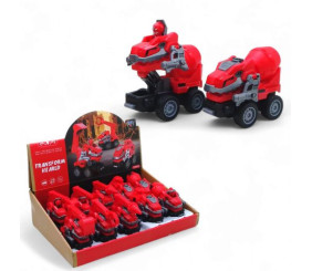 Машинка-трансформер "Будтехніка: динозавр", інерційна, мікс видів, 1 штука