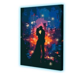 Картина по номерах зі світлодіодною підсвіткою "Яскраві пульсари" 40x50 см